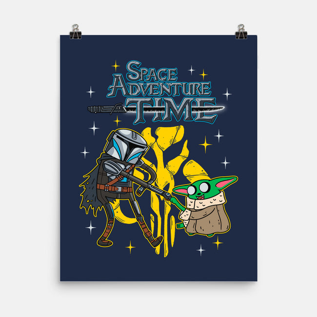 Space Adventure Time-none matte poster-Getsousa!