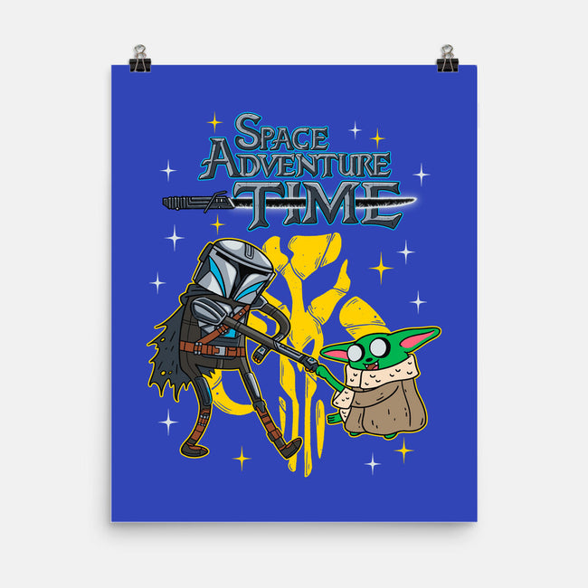 Space Adventure Time-none matte poster-Getsousa!