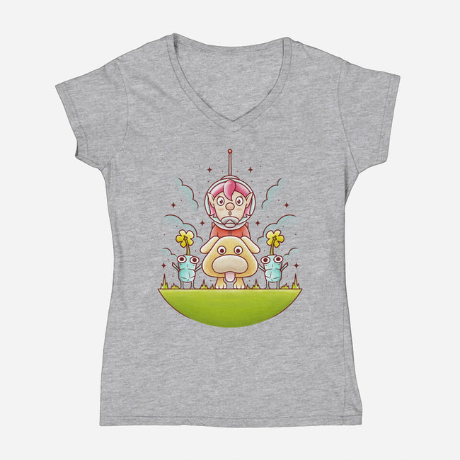 The New Captain-womens v-neck tee-Alundrart