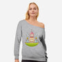 The New Captain-womens off shoulder sweatshirt-Alundrart