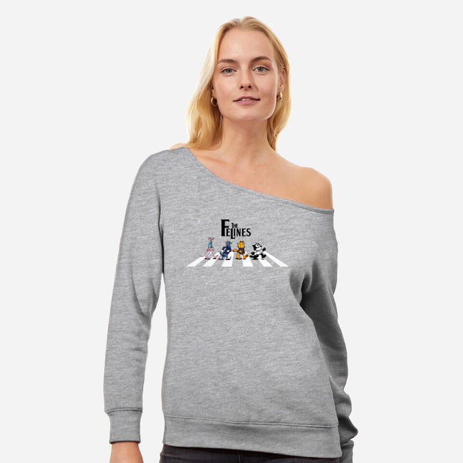 The Felines-womens off shoulder sweatshirt-SubBass49