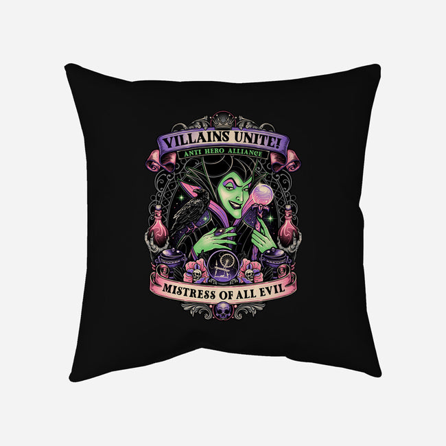 Mistress Of All Evil-none removable cover w insert throw pillow-momma_gorilla