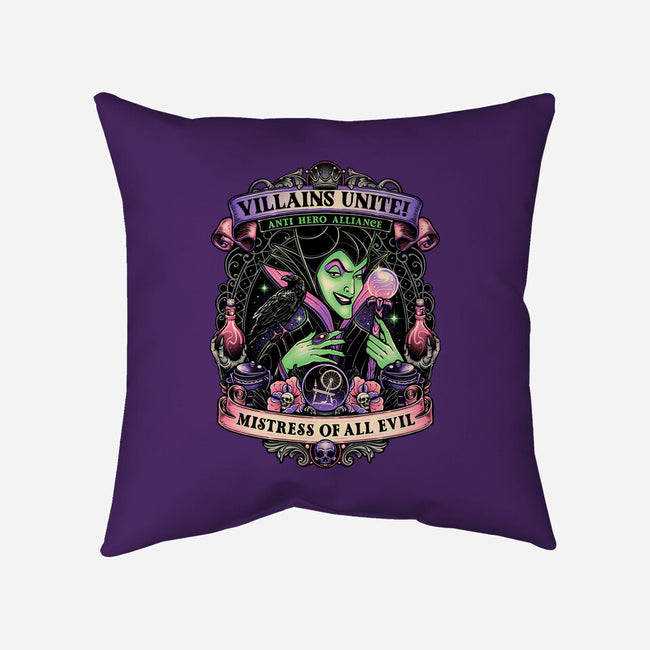 Mistress Of All Evil-none removable cover w insert throw pillow-momma_gorilla