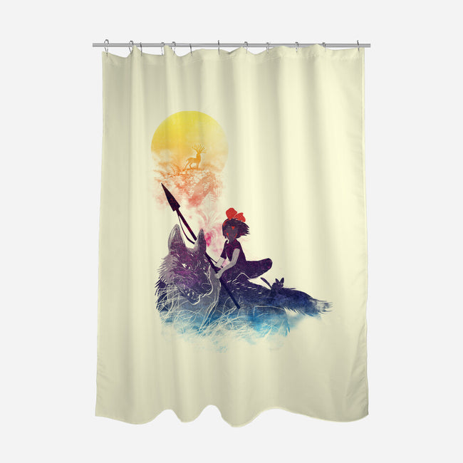 Princess Monokiki-none polyester shower curtain-kharmazero