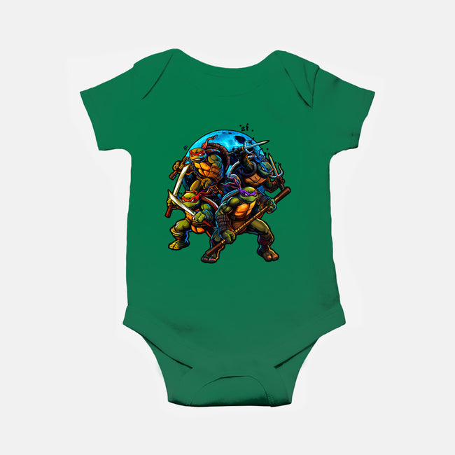 Classic Ninjas-baby basic onesie-Art_Of_One