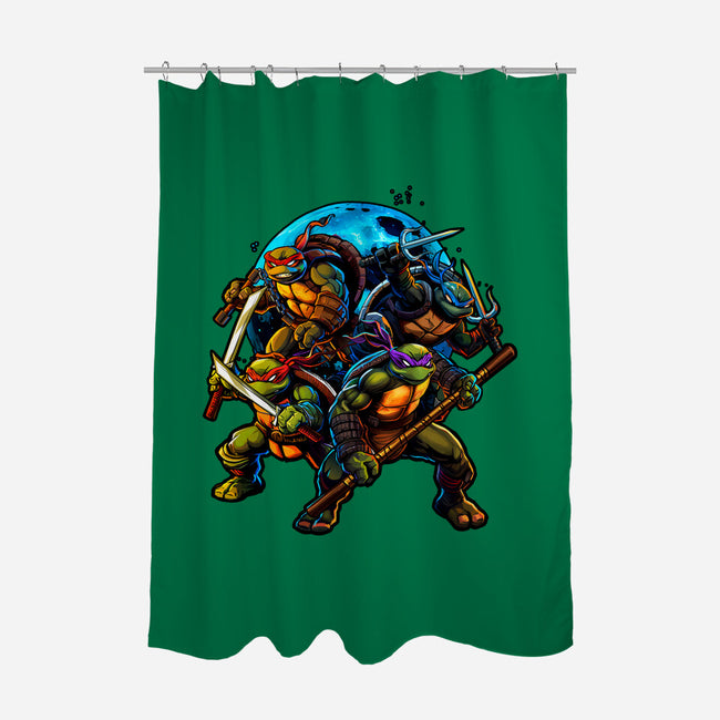 Classic Ninjas-none polyester shower curtain-Art_Of_One