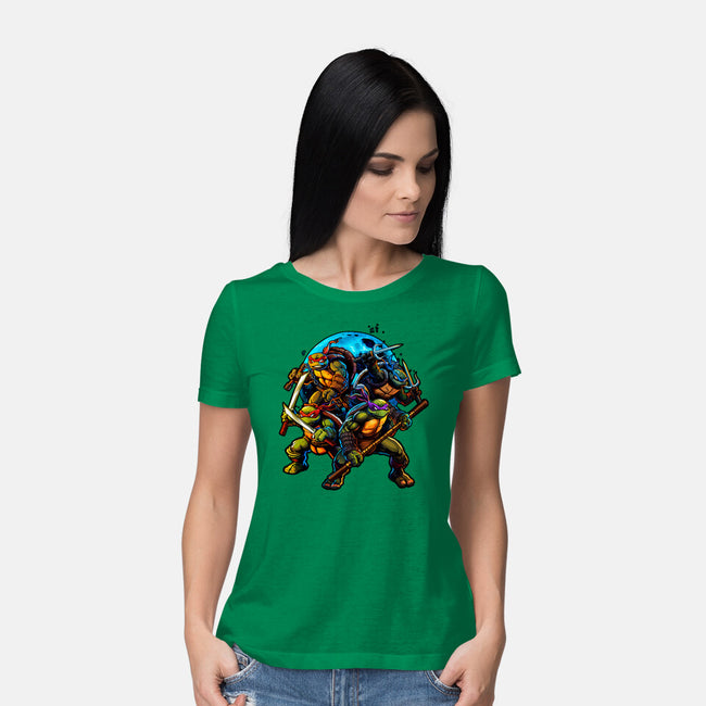Classic Ninjas-womens basic tee-Art_Of_One