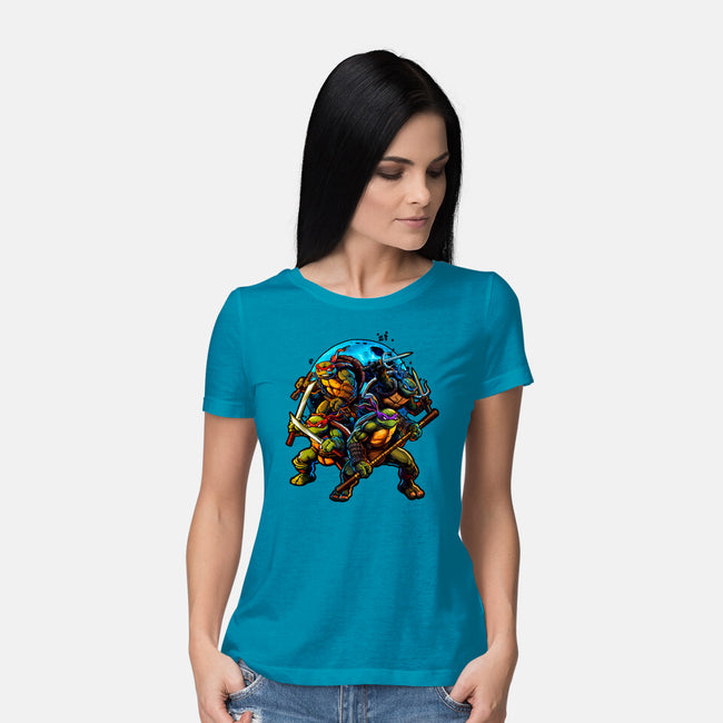 Classic Ninjas-womens basic tee-Art_Of_One