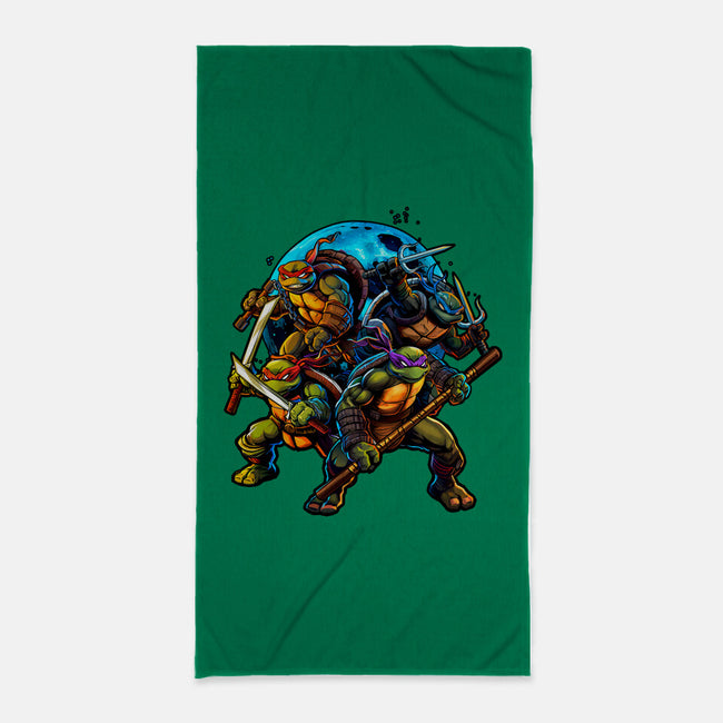 Classic Ninjas-none beach towel-Art_Of_One