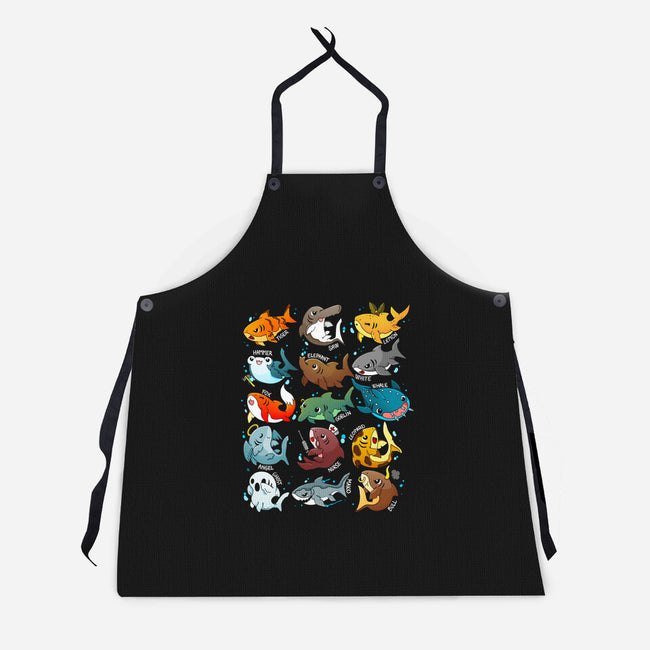 Sharks-unisex kitchen apron-Vallina84