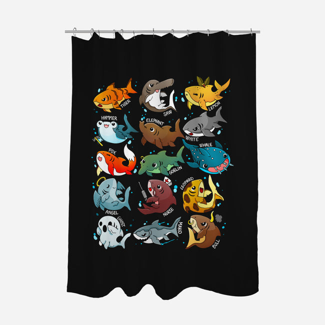 Sharks-none polyester shower curtain-Vallina84