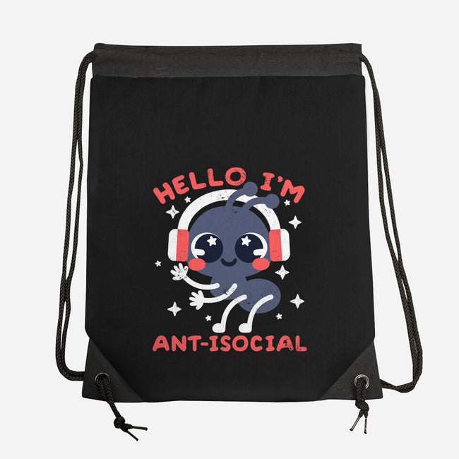 Antisocial Ant-none drawstring bag-NemiMakeit