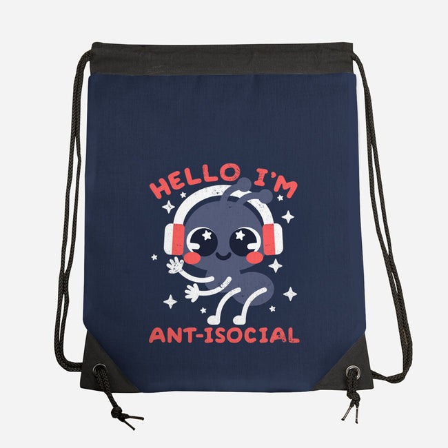 Antisocial Ant-none drawstring bag-NemiMakeit