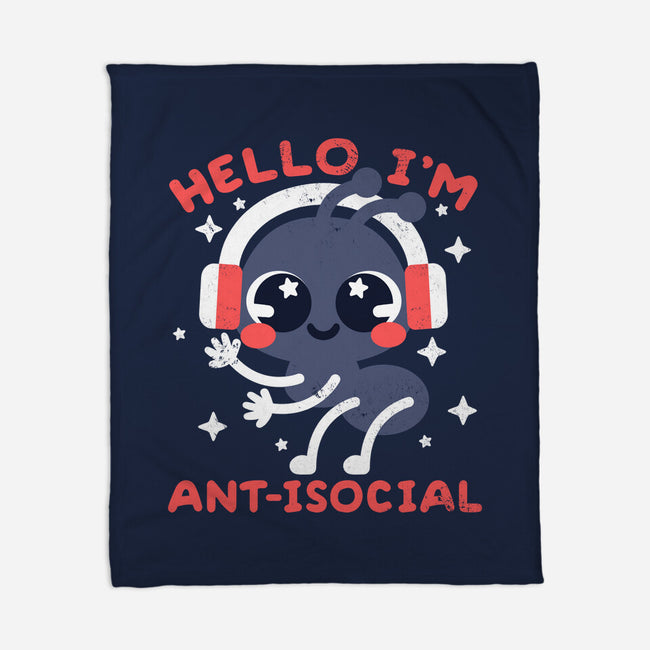 Antisocial Ant-none fleece blanket-NemiMakeit