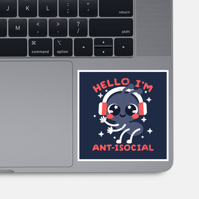 Antisocial Ant-none glossy sticker-NemiMakeit