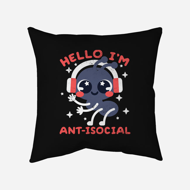 Antisocial Ant-none removable cover w insert throw pillow-NemiMakeit