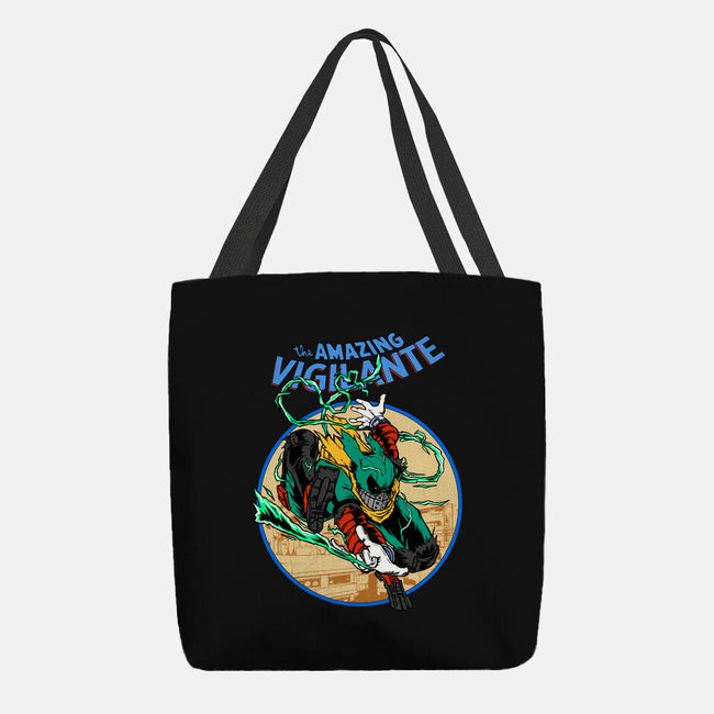 The Amazing Vigilante-none basic tote bag-joerawks