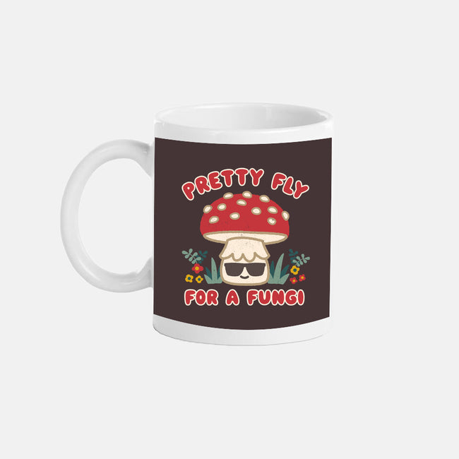 Pretty Fly For A Fungi-none mug drinkware-Weird & Punderful