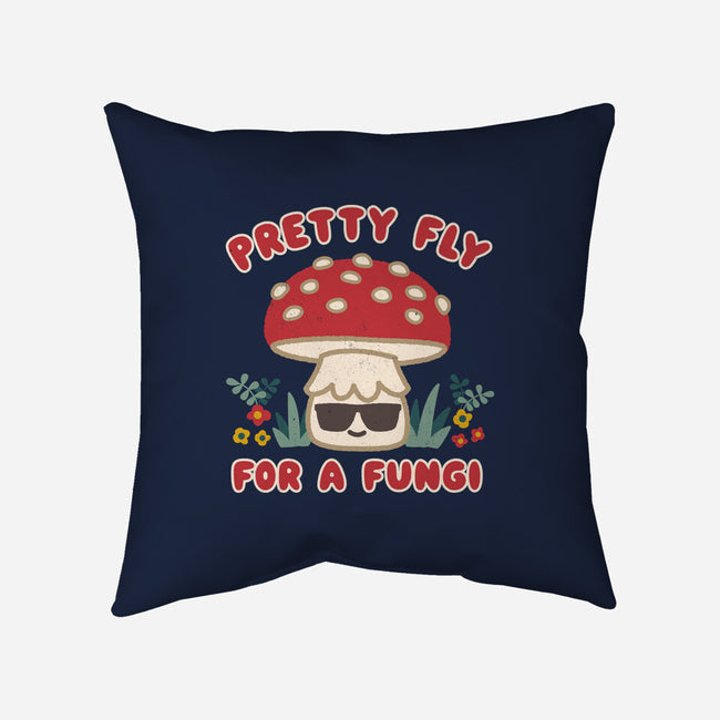 Pretty Fly For A Fungi-none removable cover throw pillow-Weird & Punderful