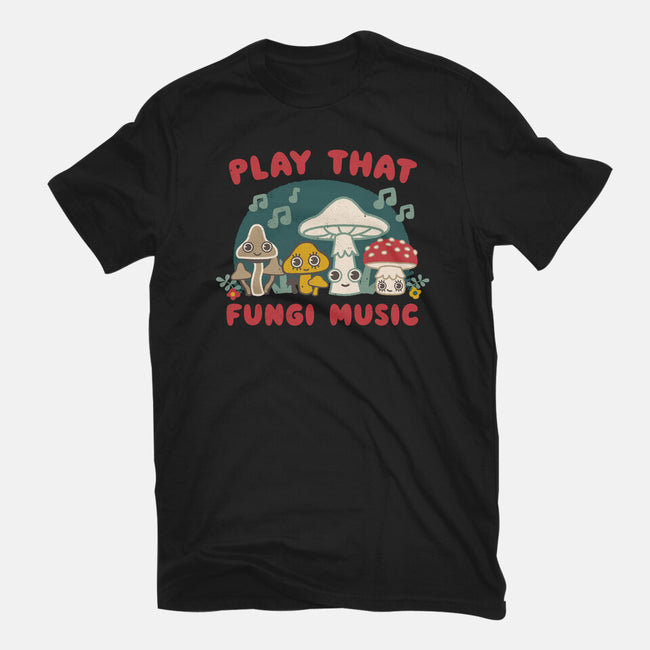 Play That Fungi Music-womens basic tee-Weird & Punderful