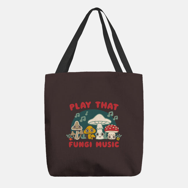 Play That Fungi Music-none basic tote bag-Weird & Punderful