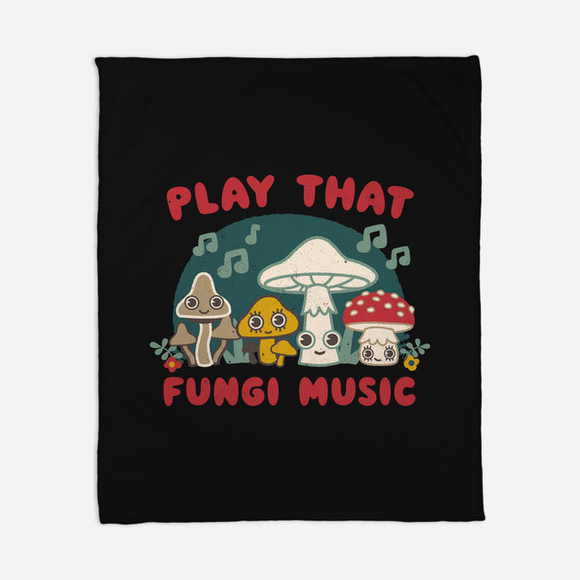 Play That Fungi Music-none fleece blanket-Weird & Punderful