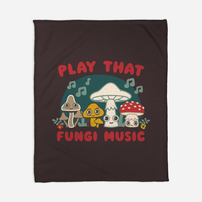 Play That Fungi Music-none fleece blanket-Weird & Punderful