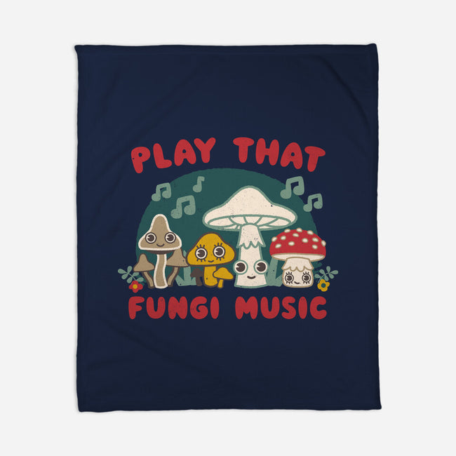 Play That Fungi Music-none fleece blanket-Weird & Punderful