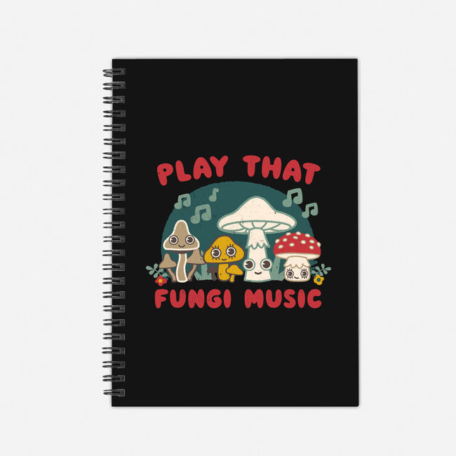 Play That Fungi Music-none dot grid notebook-Weird & Punderful