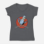 Bite My Shiny Metal-womens v-neck tee-Barbadifuoco