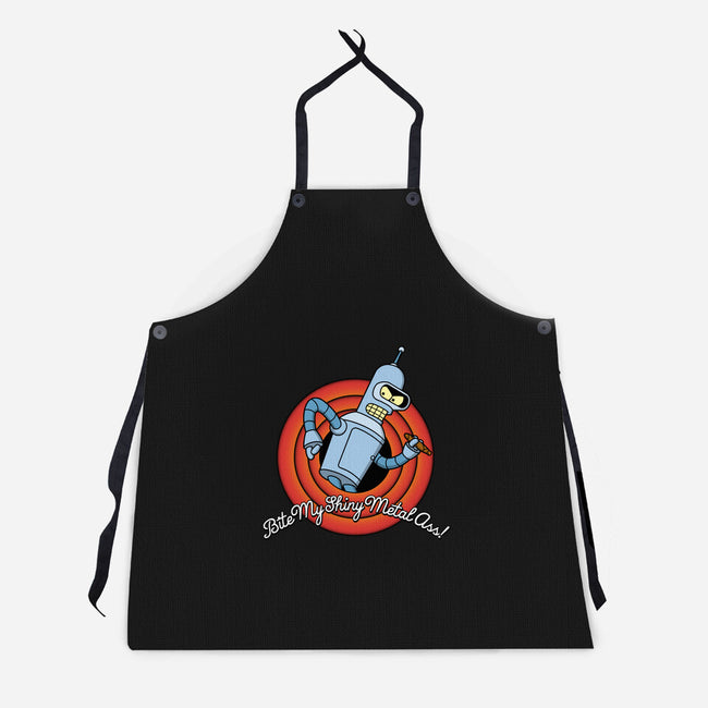 Bite My Shiny Metal-unisex kitchen apron-Barbadifuoco