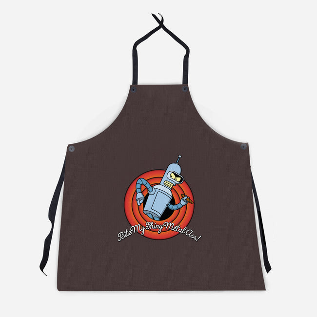 Bite My Shiny Metal-unisex kitchen apron-Barbadifuoco