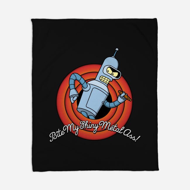 Bite My Shiny Metal-none fleece blanket-Barbadifuoco