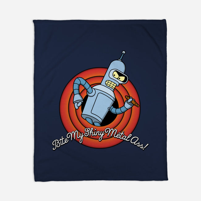 Bite My Shiny Metal-none fleece blanket-Barbadifuoco