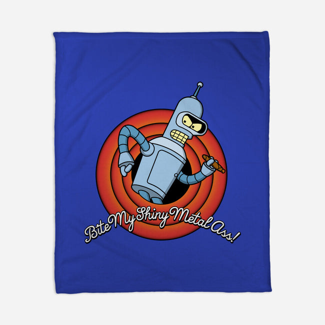 Bite My Shiny Metal-none fleece blanket-Barbadifuoco