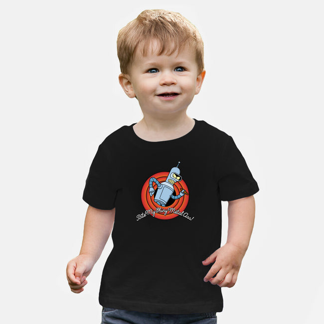 Bite My Shiny Metal-baby basic tee-Barbadifuoco