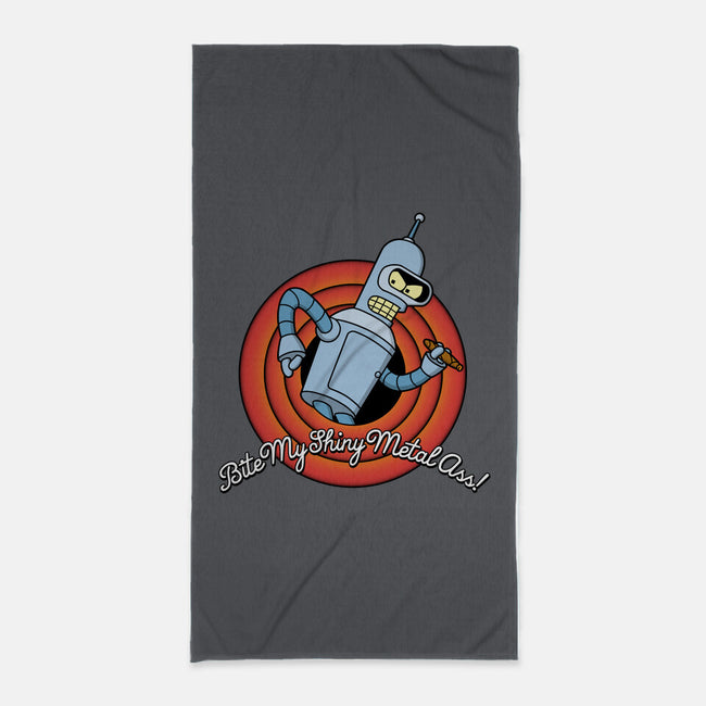 Bite My Shiny Metal-none beach towel-Barbadifuoco