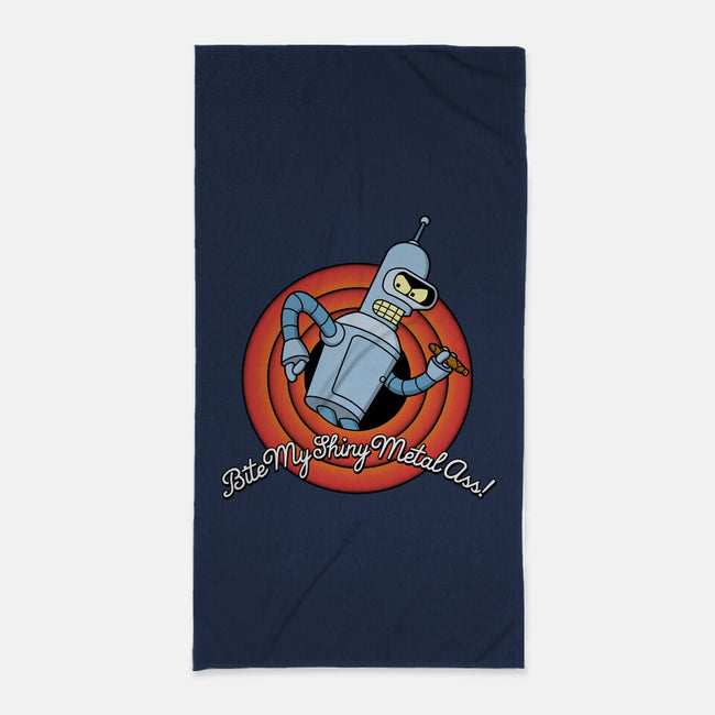 Bite My Shiny Metal-none beach towel-Barbadifuoco