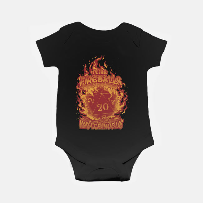I Like Fireballs-baby basic onesie-Studio Mootant