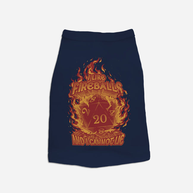 I Like Fireballs-dog basic pet tank-Studio Mootant