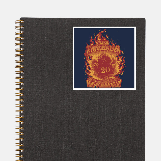 I Like Fireballs-none glossy sticker-Studio Mootant