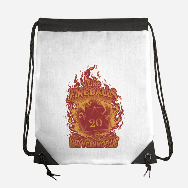 I Like Fireballs-none drawstring bag-Studio Mootant