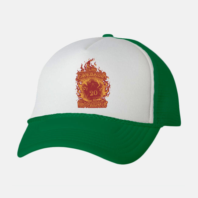 I Like Fireballs-unisex trucker hat-Studio Mootant
