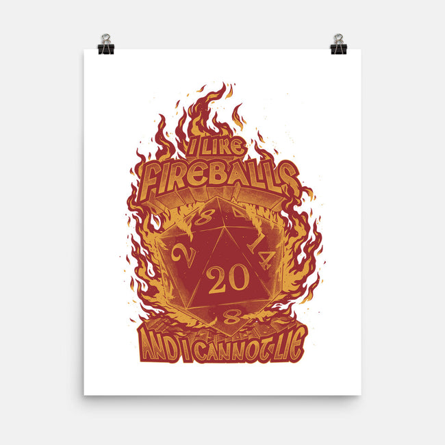 I Like Fireballs-none matte poster-Studio Mootant