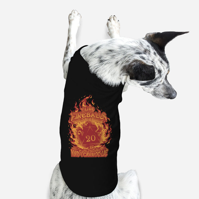 I Like Fireballs-dog basic pet tank-Studio Mootant