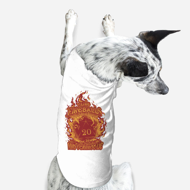 I Like Fireballs-dog basic pet tank-Studio Mootant