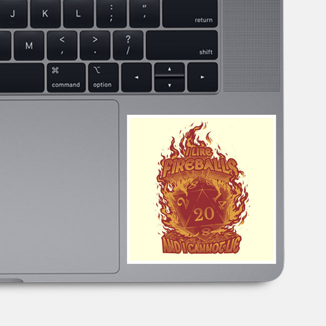 I Like Fireballs-none glossy sticker-Studio Mootant