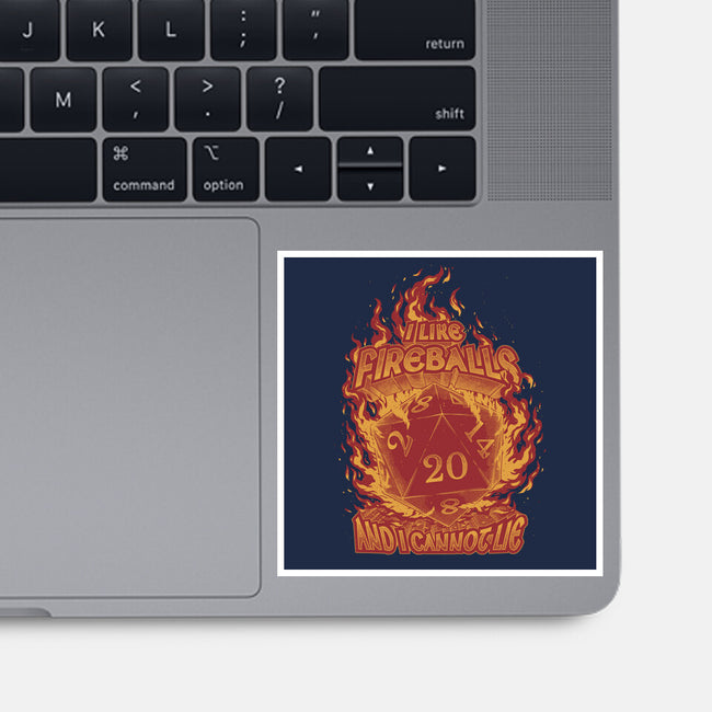 I Like Fireballs-none glossy sticker-Studio Mootant