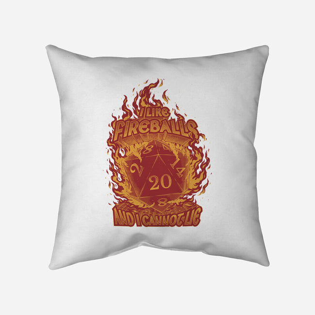 I Like Fireballs-none removable cover throw pillow-Studio Mootant