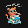 Stay Hydrated Cat-womens basic tee-tobefonseca